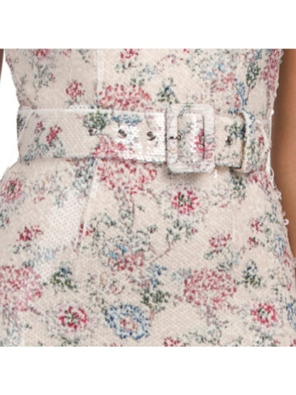 DRESS THE POPULATION Belted Sequin Midi Dress - Picture 4 of 5
